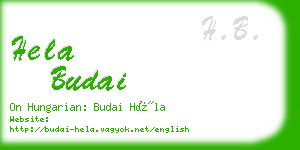hela budai business card